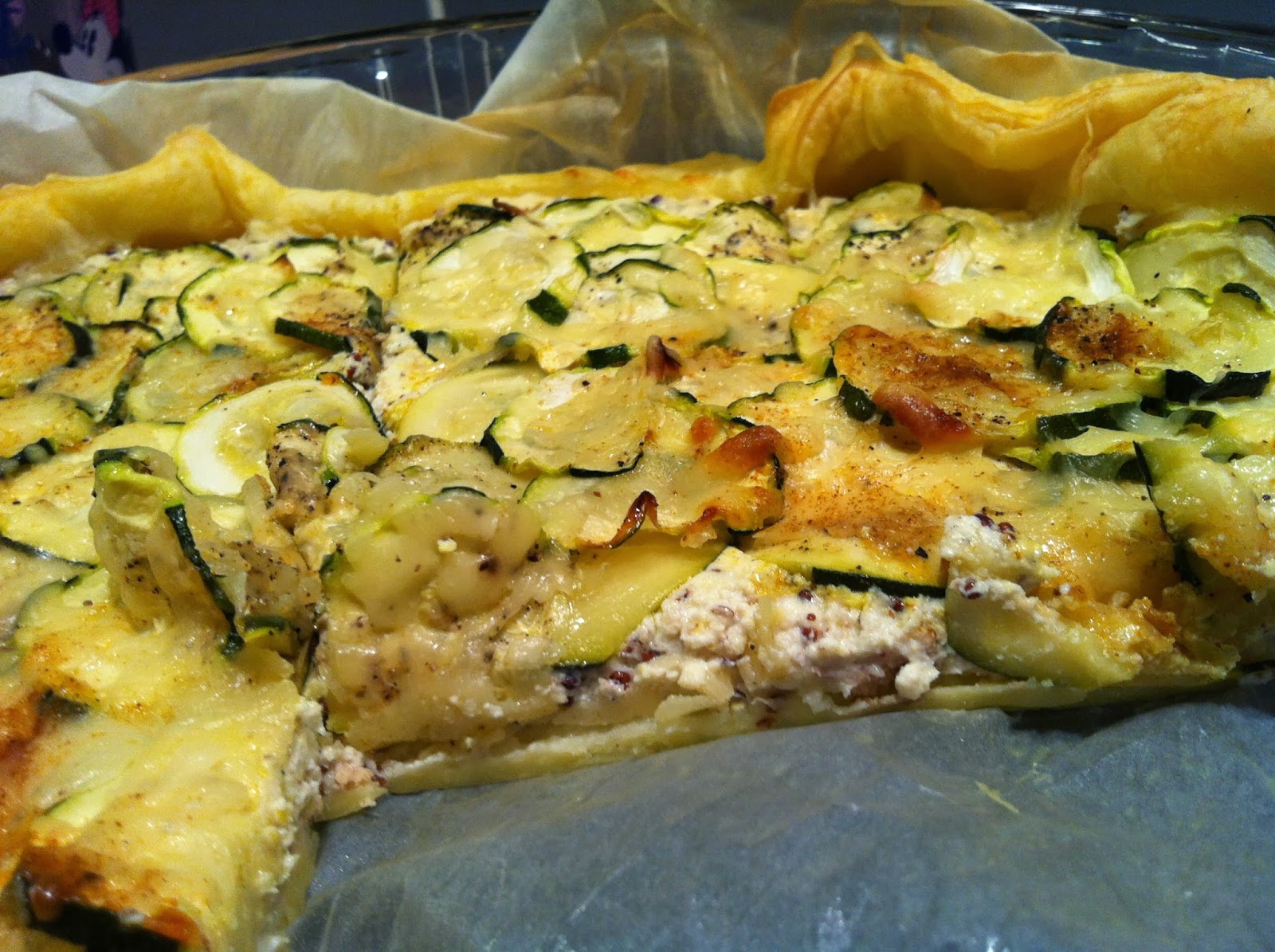 Jenn's cooking Tarte aux courgettes, ricotta et moutarde à l'ancienne